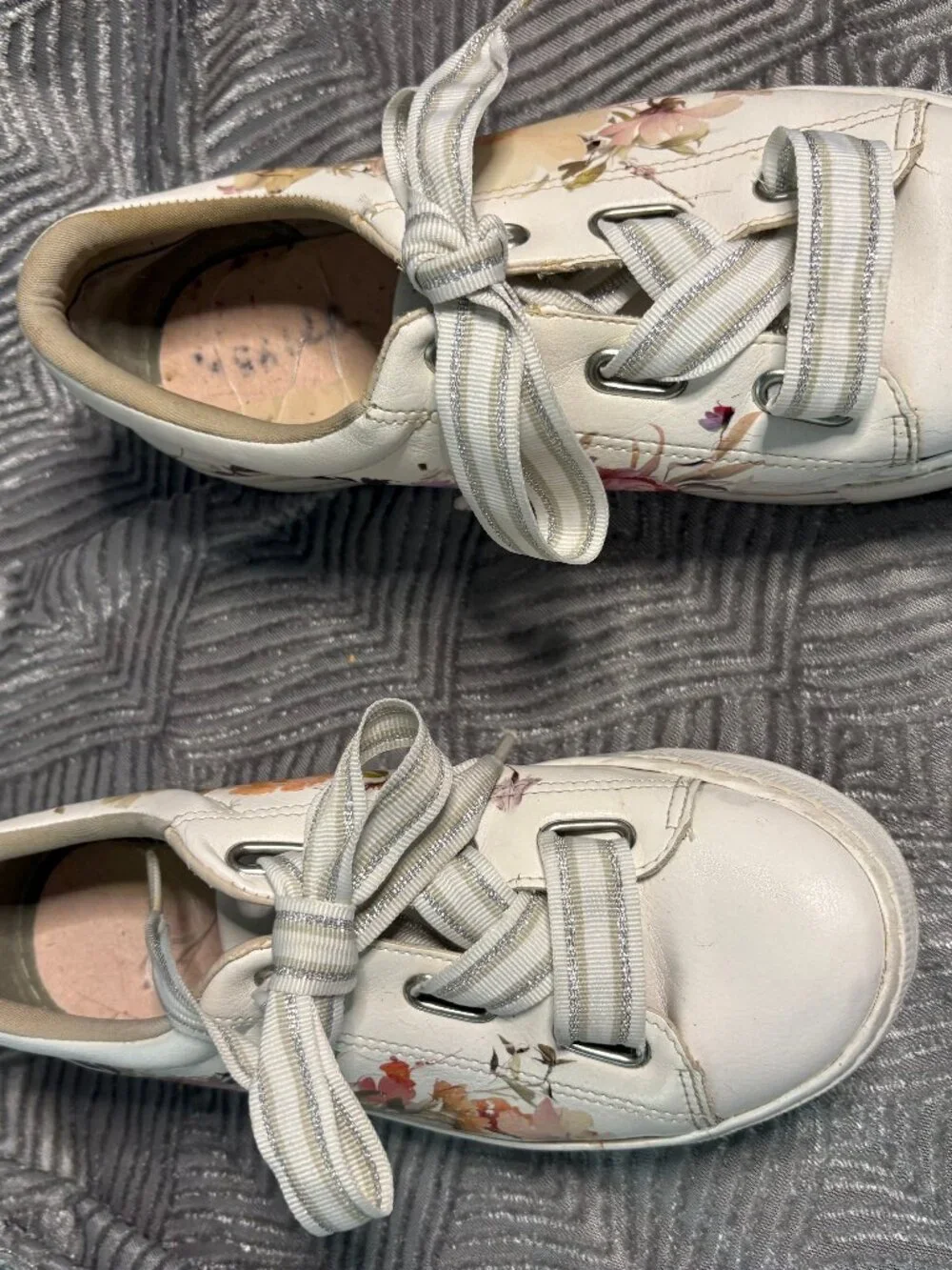 Upcycled Platform Sneakers | Hand-Embellished Viamarte Shoes | Women’s 8